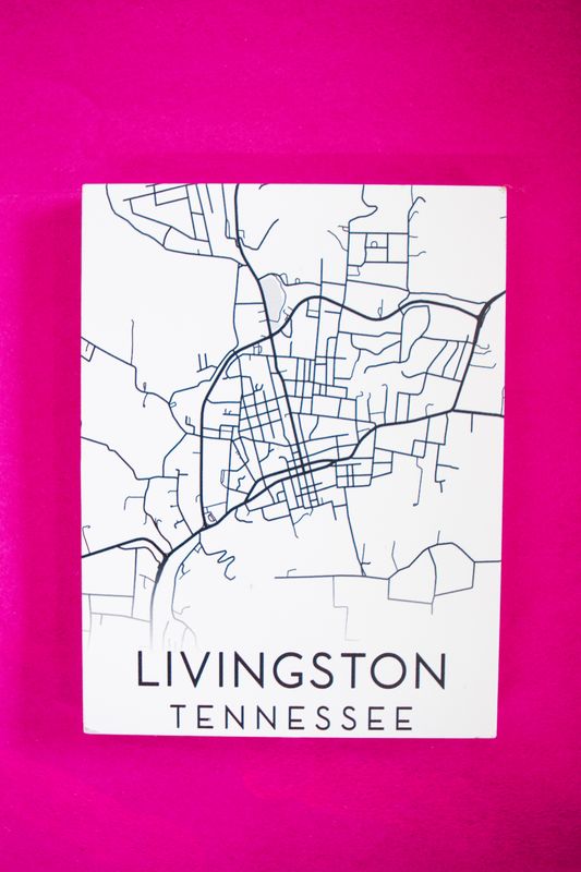 Livingston Signs - B/W Map