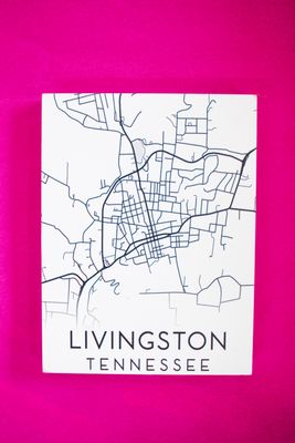 Livingston Signs - B/W Map