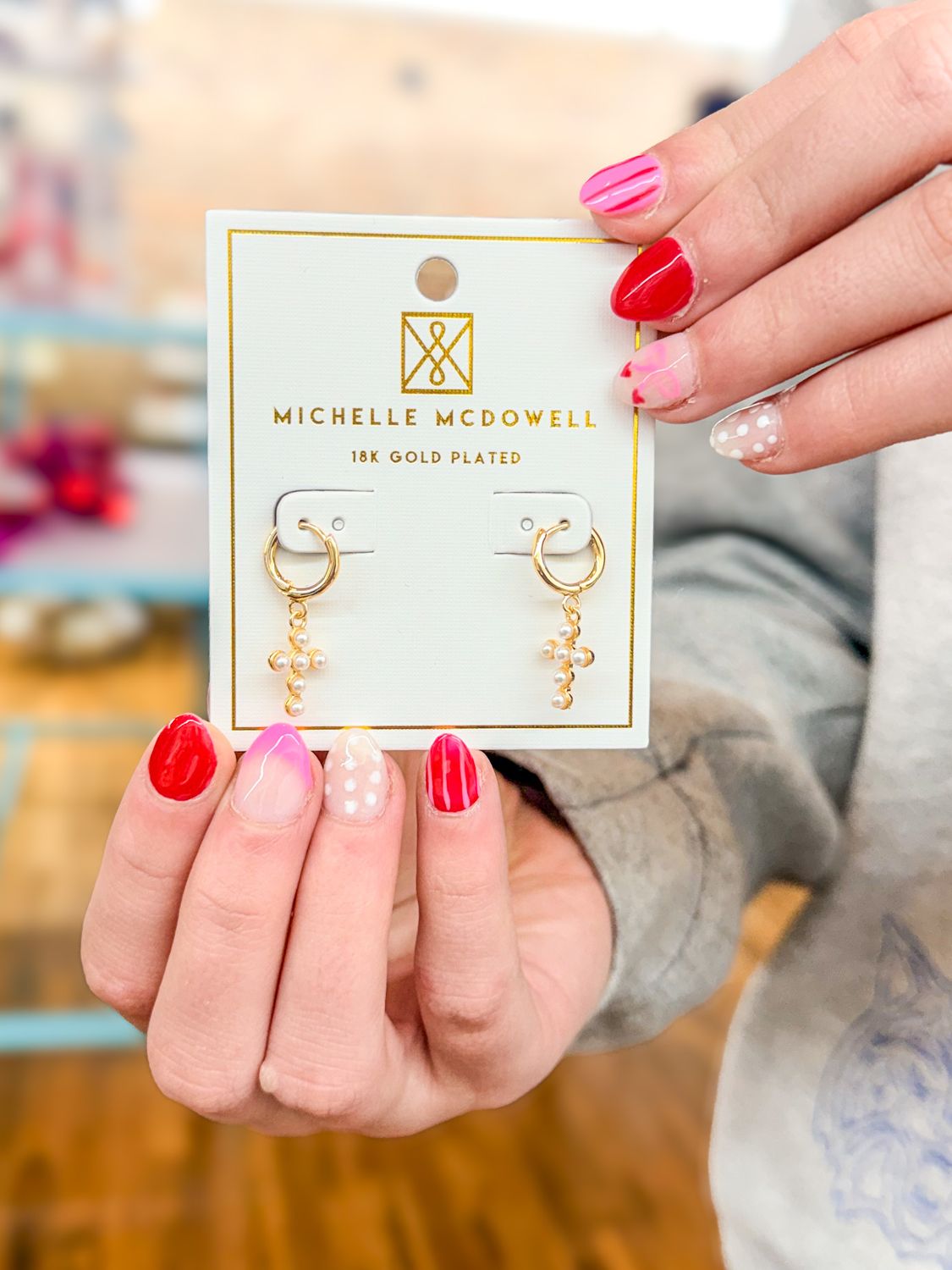 Poppi Luxe Cross Earrings