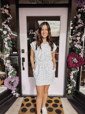 Cinched Floral Dress