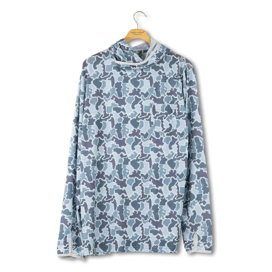 Blue Camo Pullover