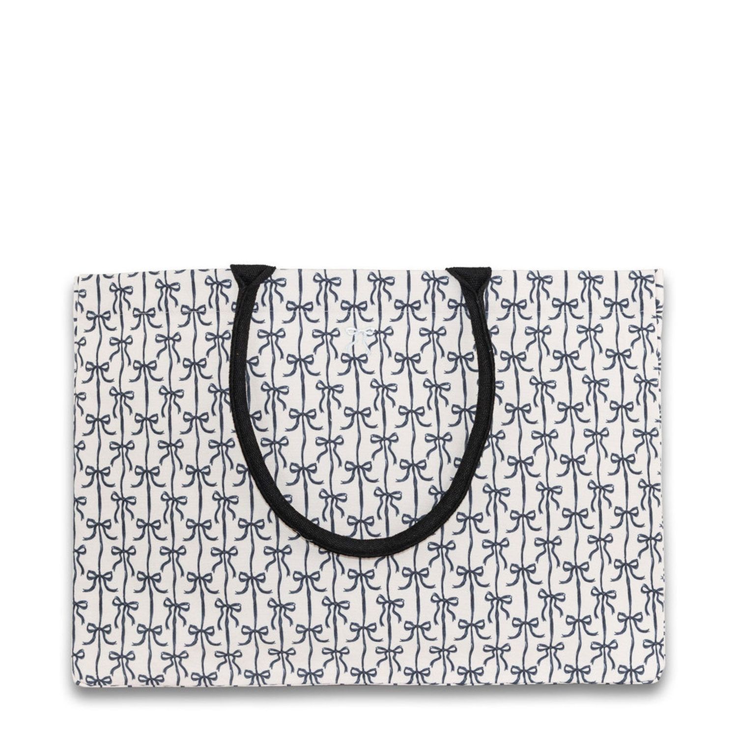 Black Bow Canvas Tote Bag