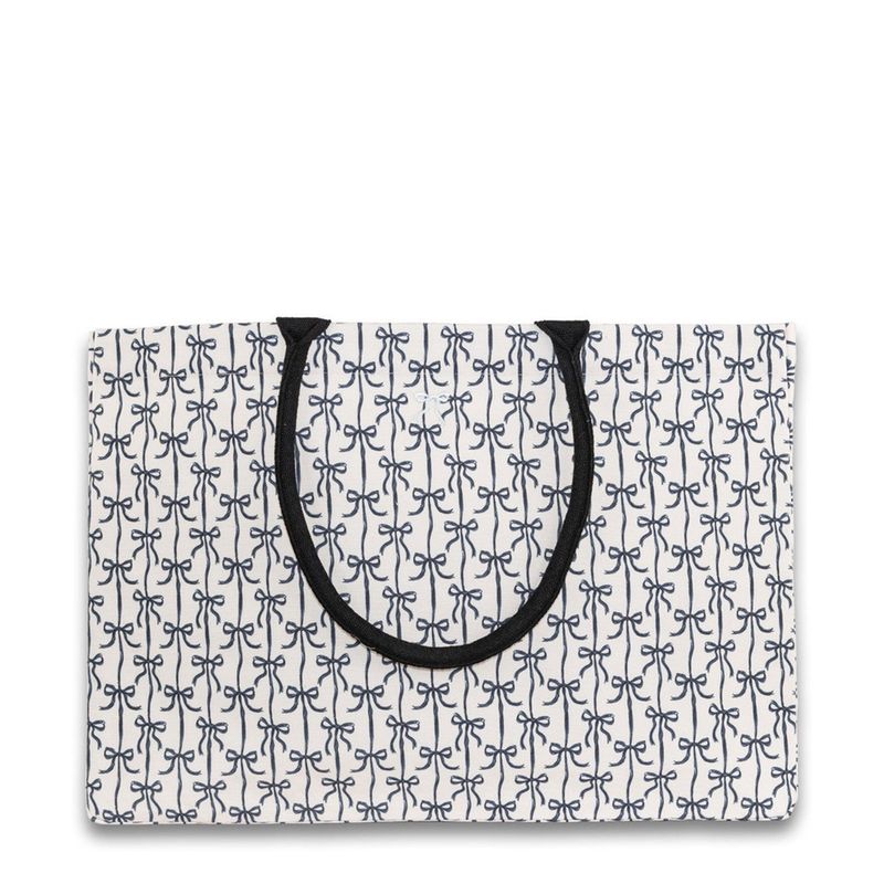 Black Bow Canvas Tote Bag