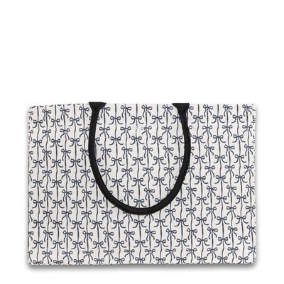 Black Bow Canvas Tote Bag