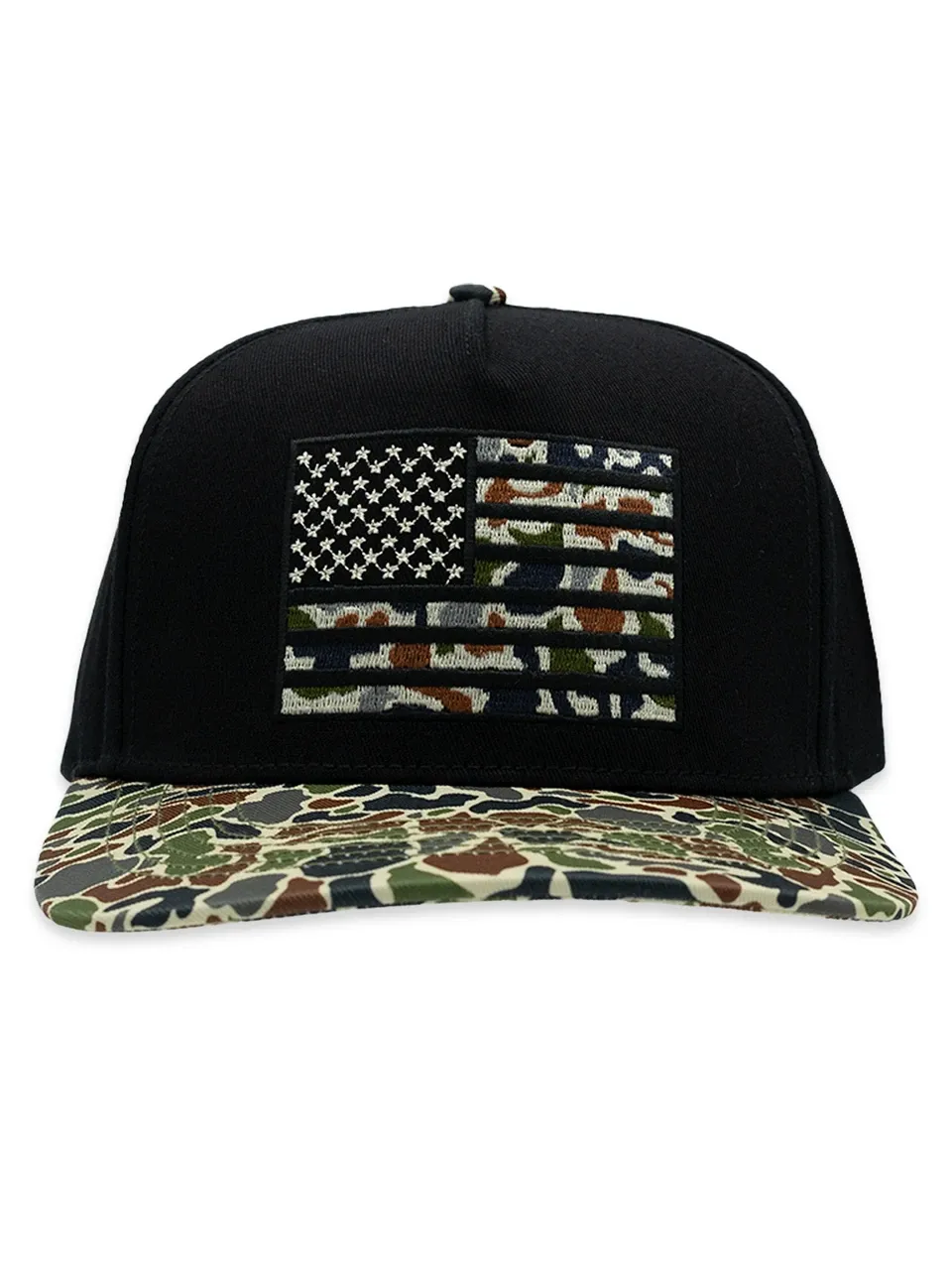 Black Camo Flag Hat
