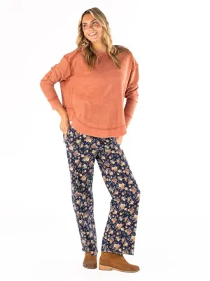 Floral Denim Pants