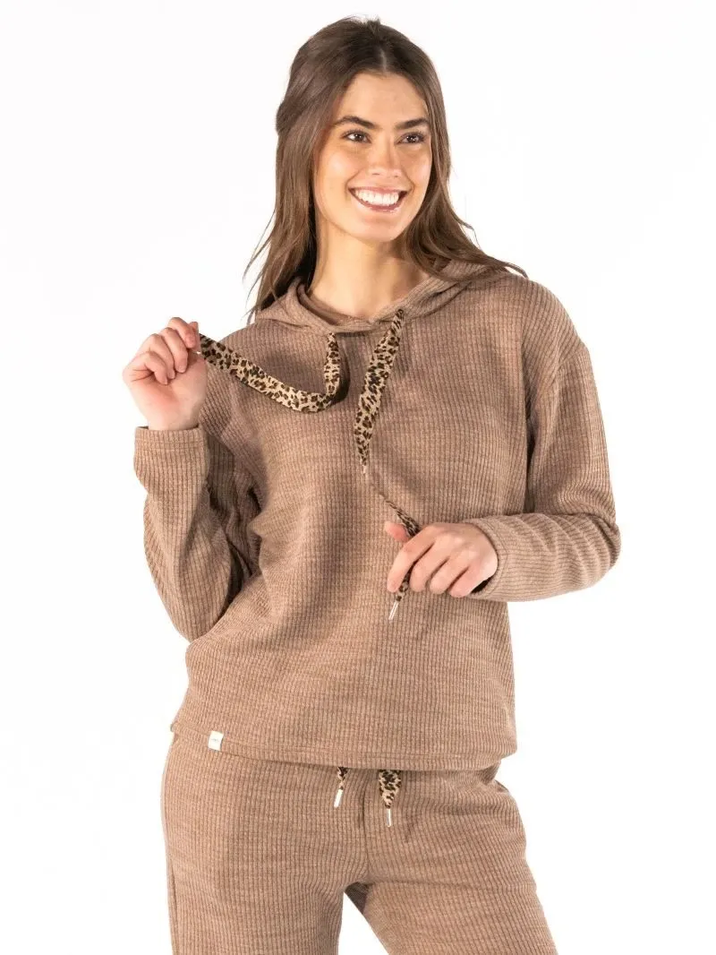 Leopard Corded Hoodie