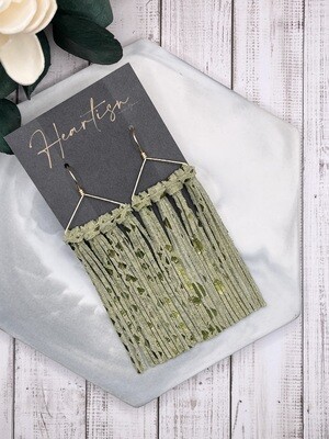 Olive/Olive Metallic - Hanger Fringe