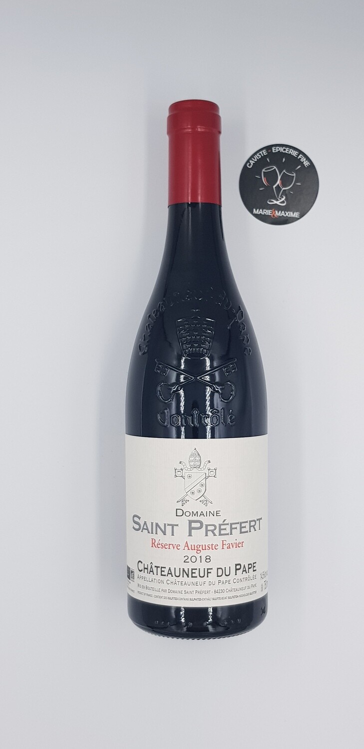 Domaine Saint Prefert Chateauneuf du Pape reserve Auguste Favier 2018