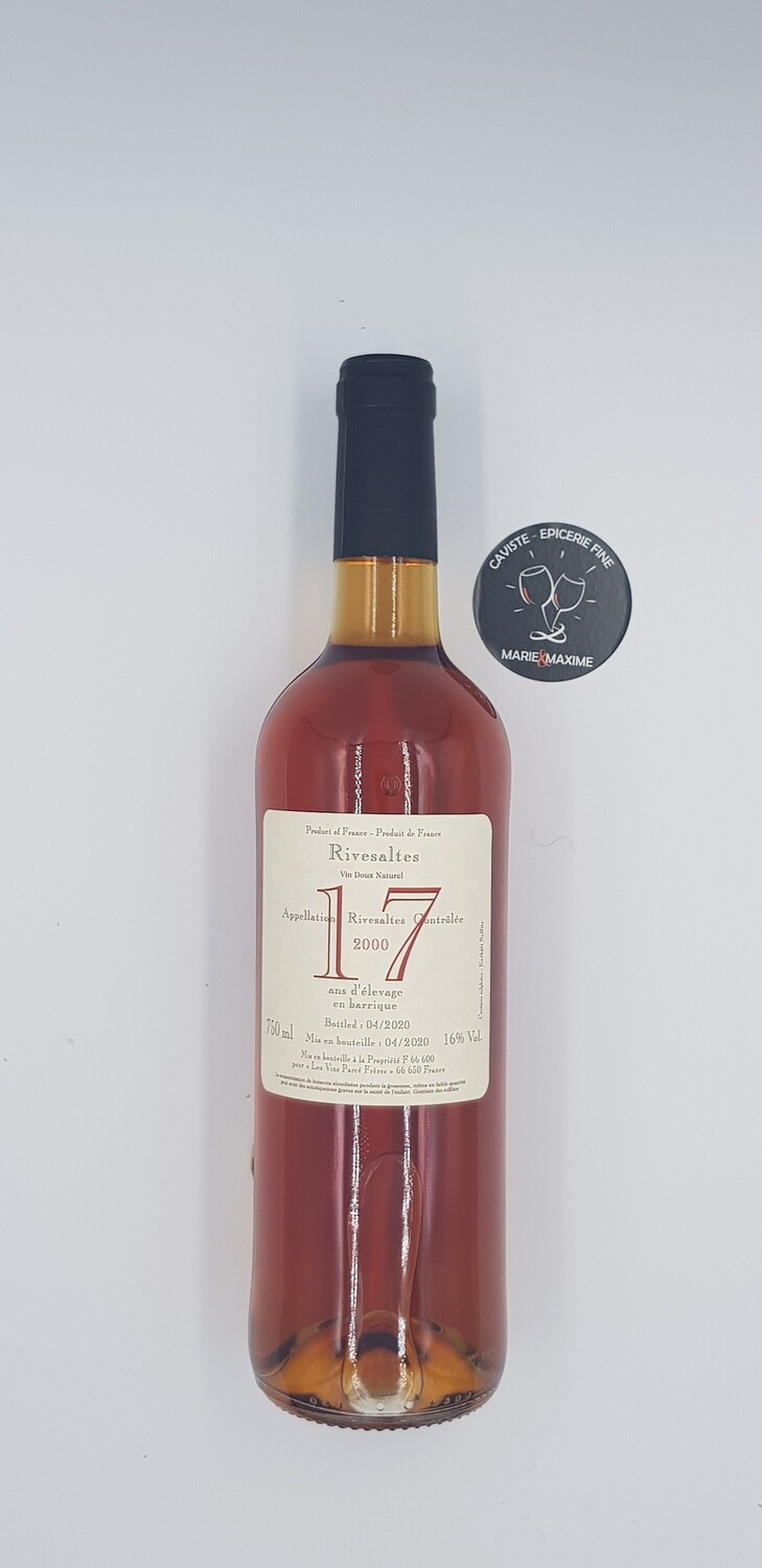 Parce Freres vin doux naturel RIVESALTES 20 ans