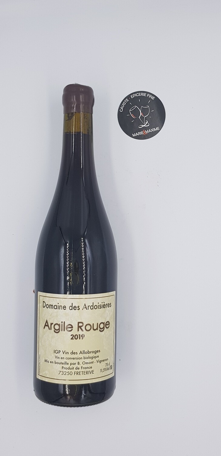 Maison des ardoisieres  argile rouge 2020 IGP Vin des Allobroges