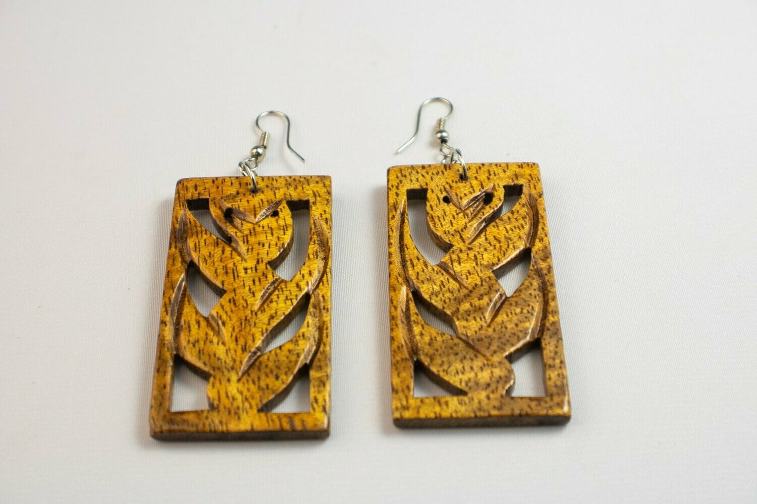 Heliconia Koa Dangle Earrings
