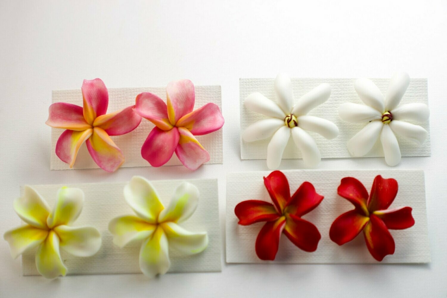 Floral Polymer Clay Stud Earrings