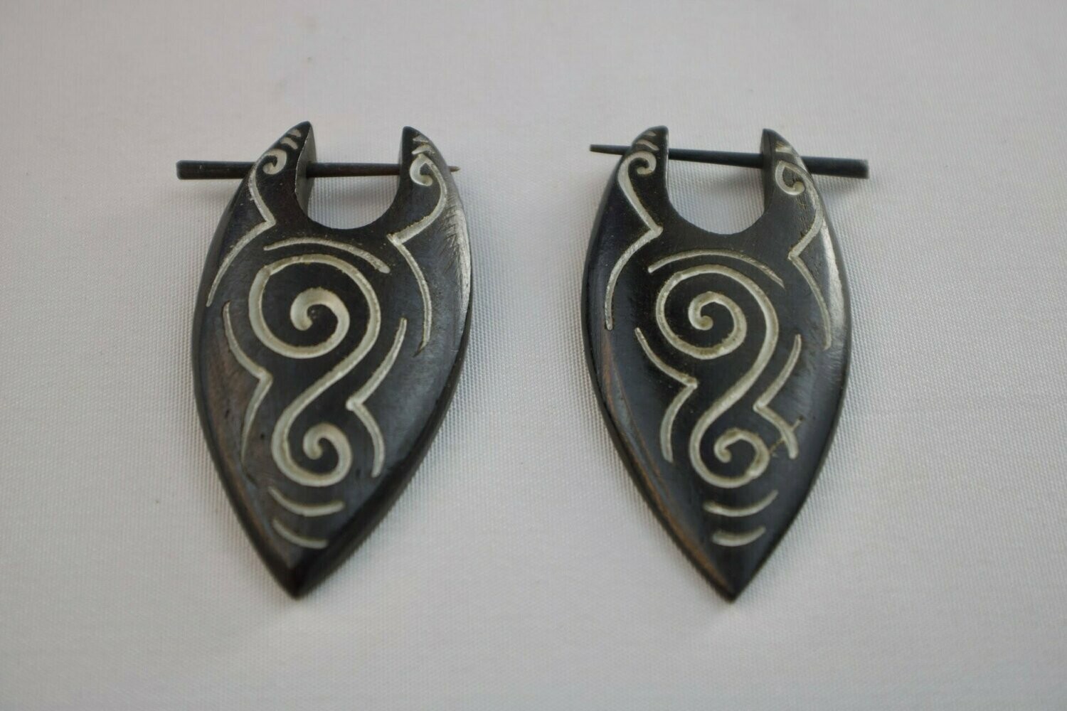 Bone Tribal Eardrop Stick Earrings