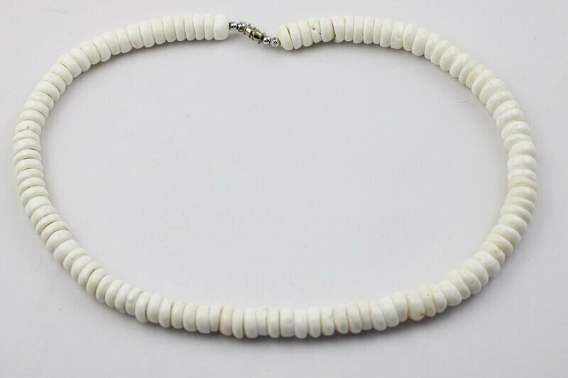 Large White Puka Shell Necklace