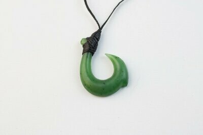 Jade Fish Hook Necklace