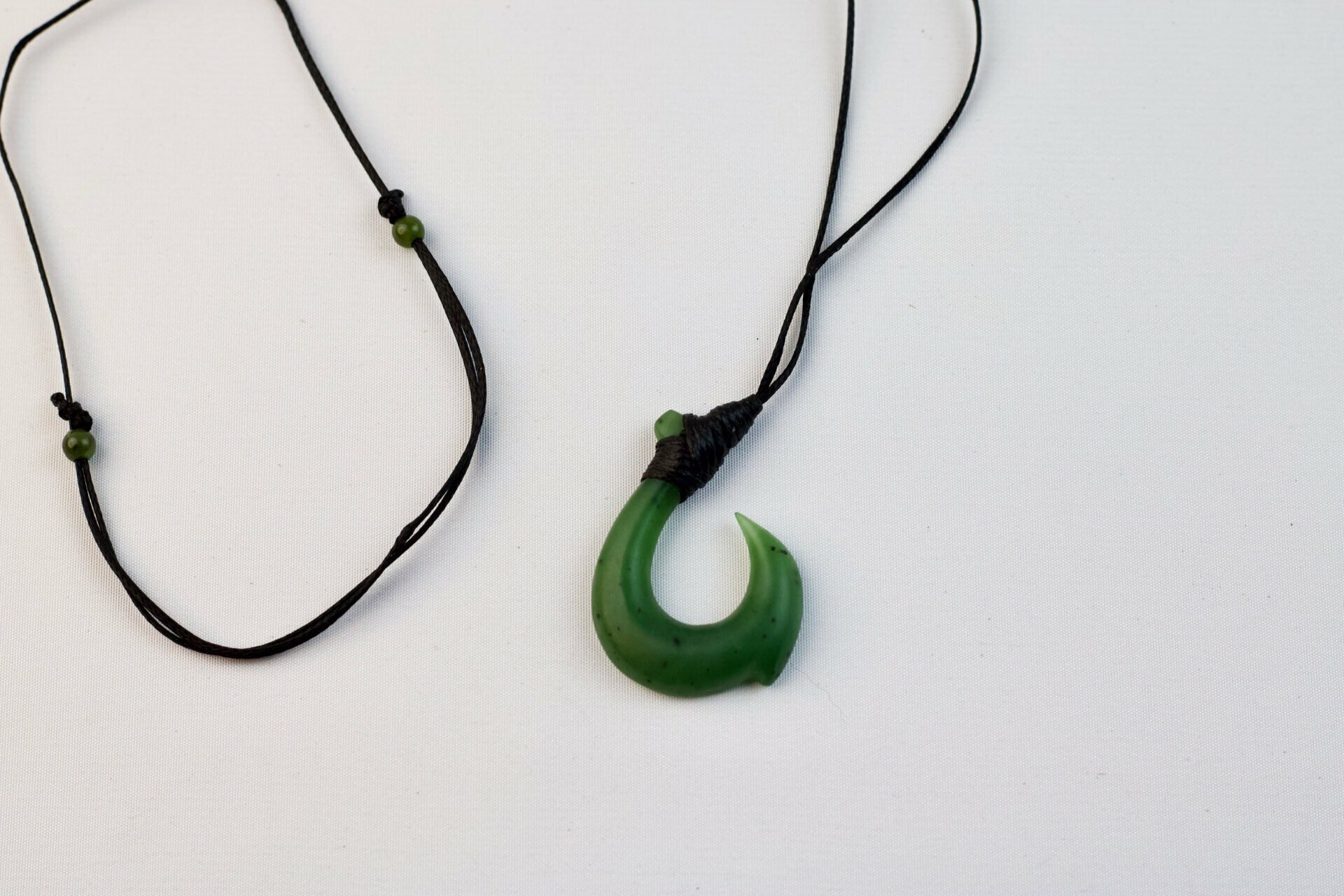 Jade Fish Hook Necklace
