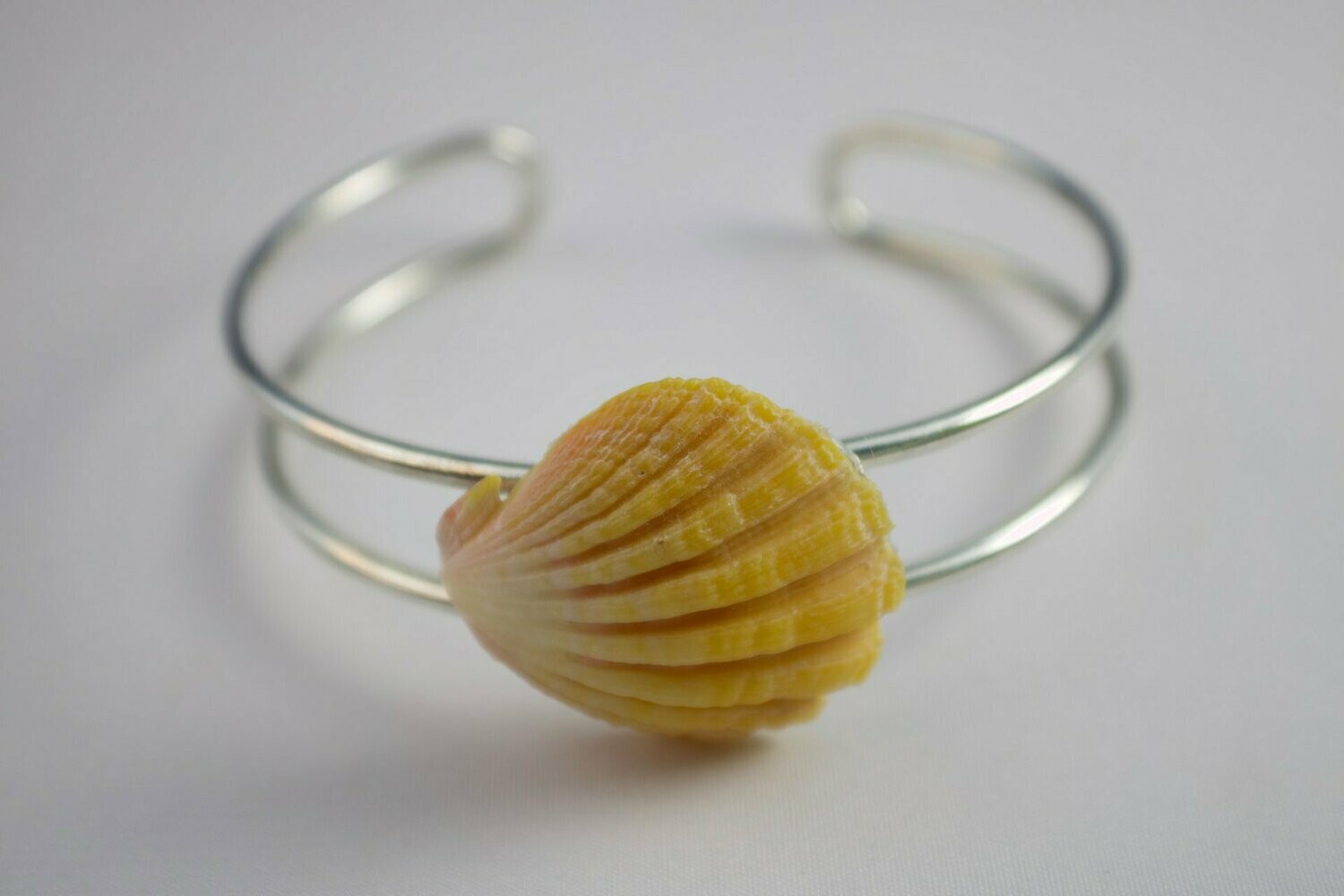 Sunrise Shell Metal Cuff Bracelet