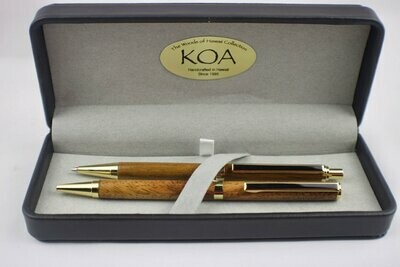Koa Wood Slimline Pen & Pencil Set