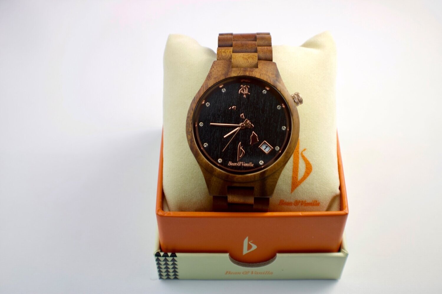 Koa Black Face Harmony Watch (Mens & Ladies), Men's or Ladies: Men's