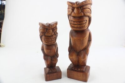 Hand Carved Hawaiian Menehune Statue (3 Sizes)