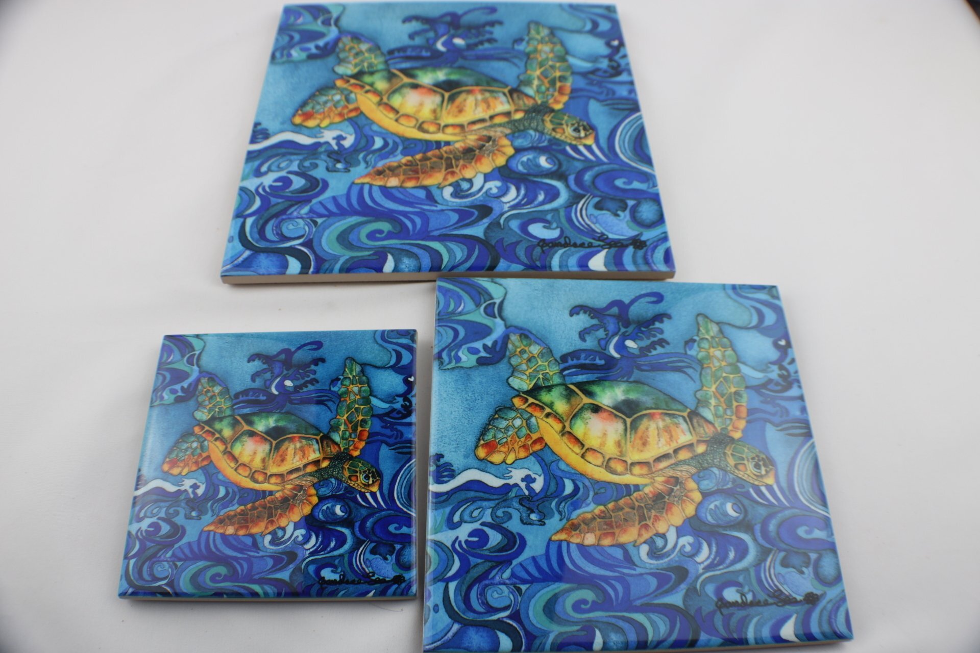 Tropical Decorative Ceramic Tile or Trivet 