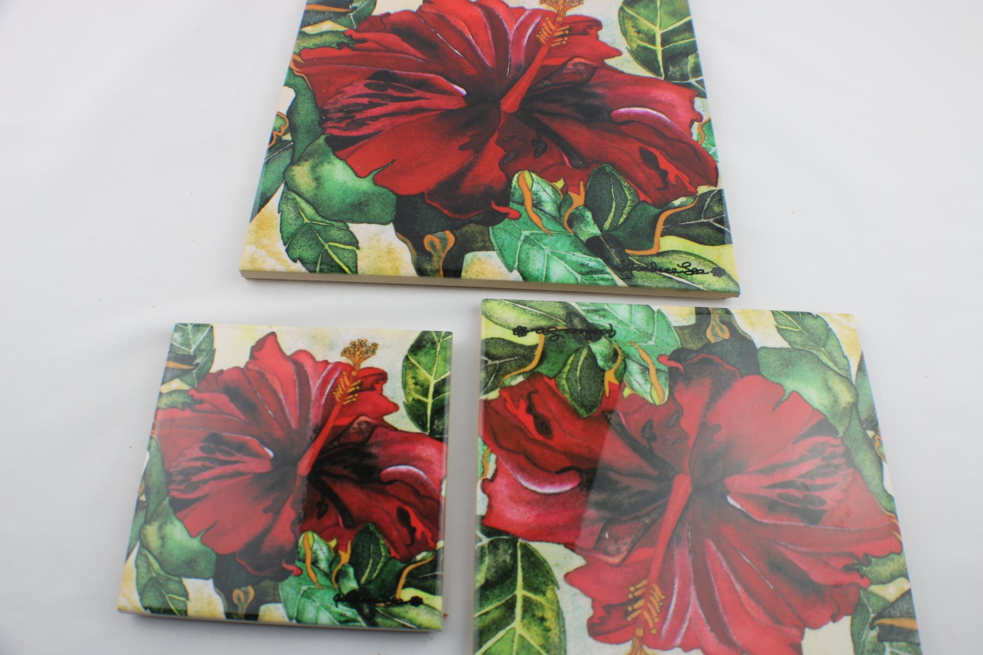 Tropical Decorative Ceramic Tile or Trivet 