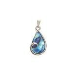 Teardrop Swirl Pendant - 22K Gold or Palladium Plate, Plate: Palladium Plate
