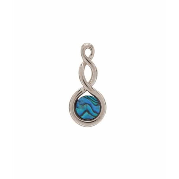 Double Twist Pendant  - Palladium or 22K Gold Plate