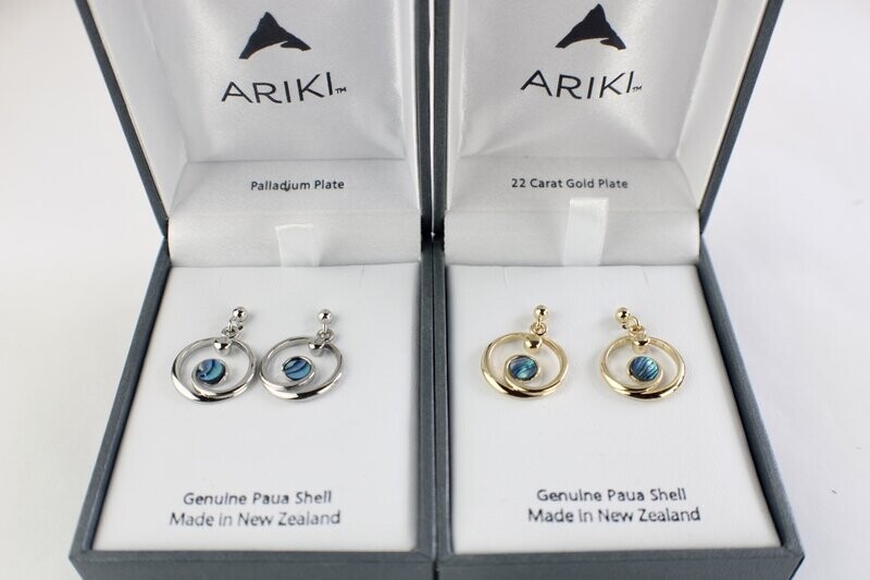Eternity Earrings - Palladium or 22k Gold Plate