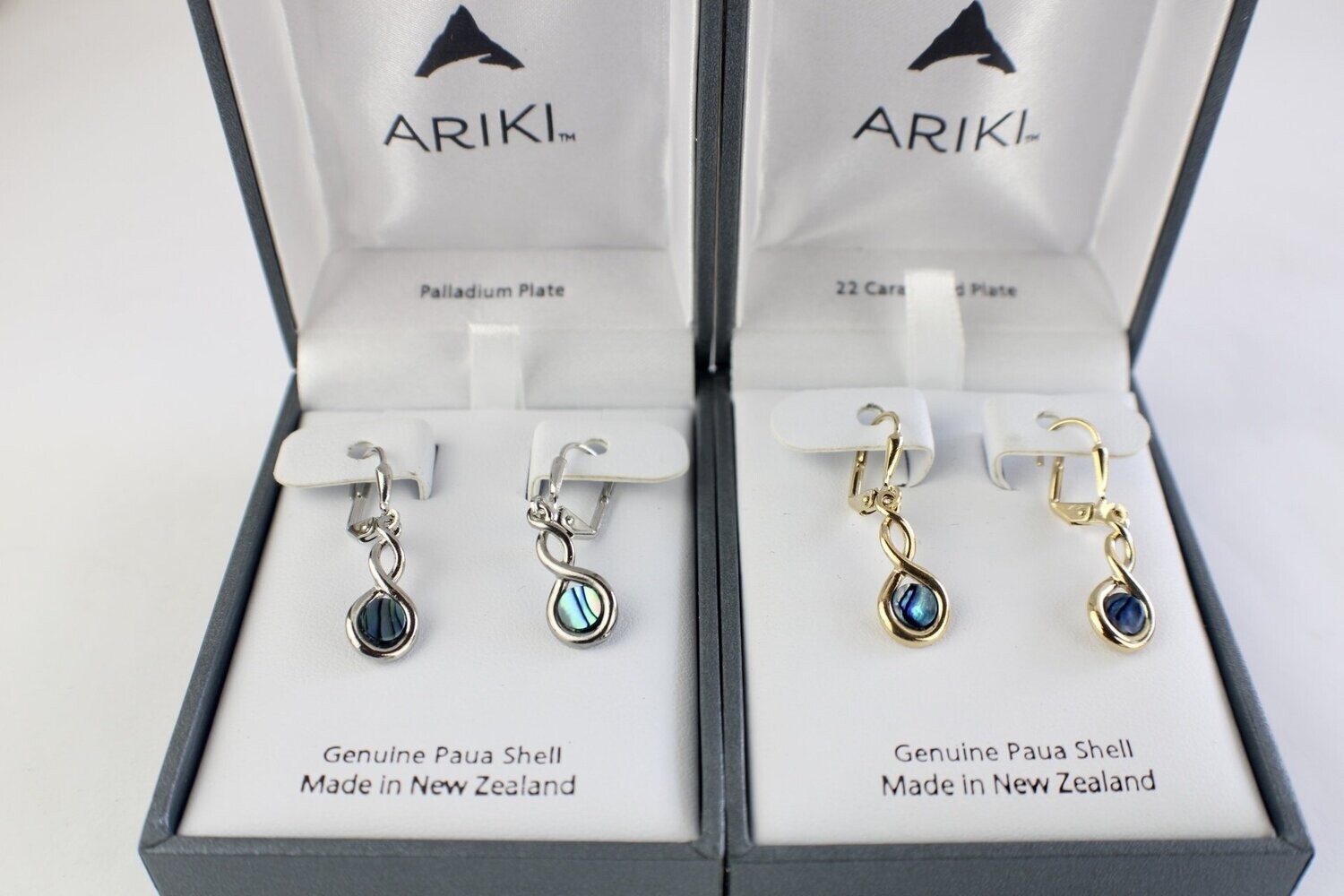 Double Twist Earrings - Palladium or 22K Gold Plate