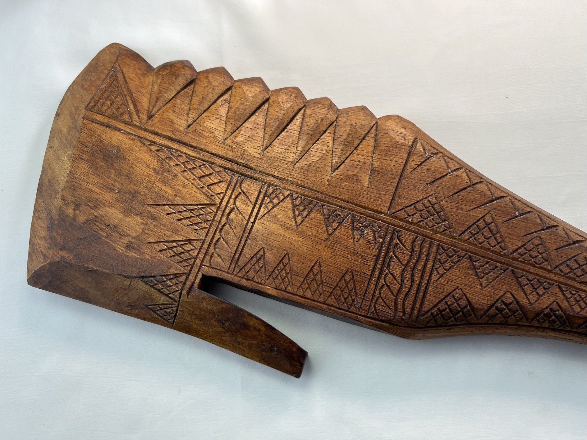 Hawaiian-Polynesian Hand Carved Wood War Club 20