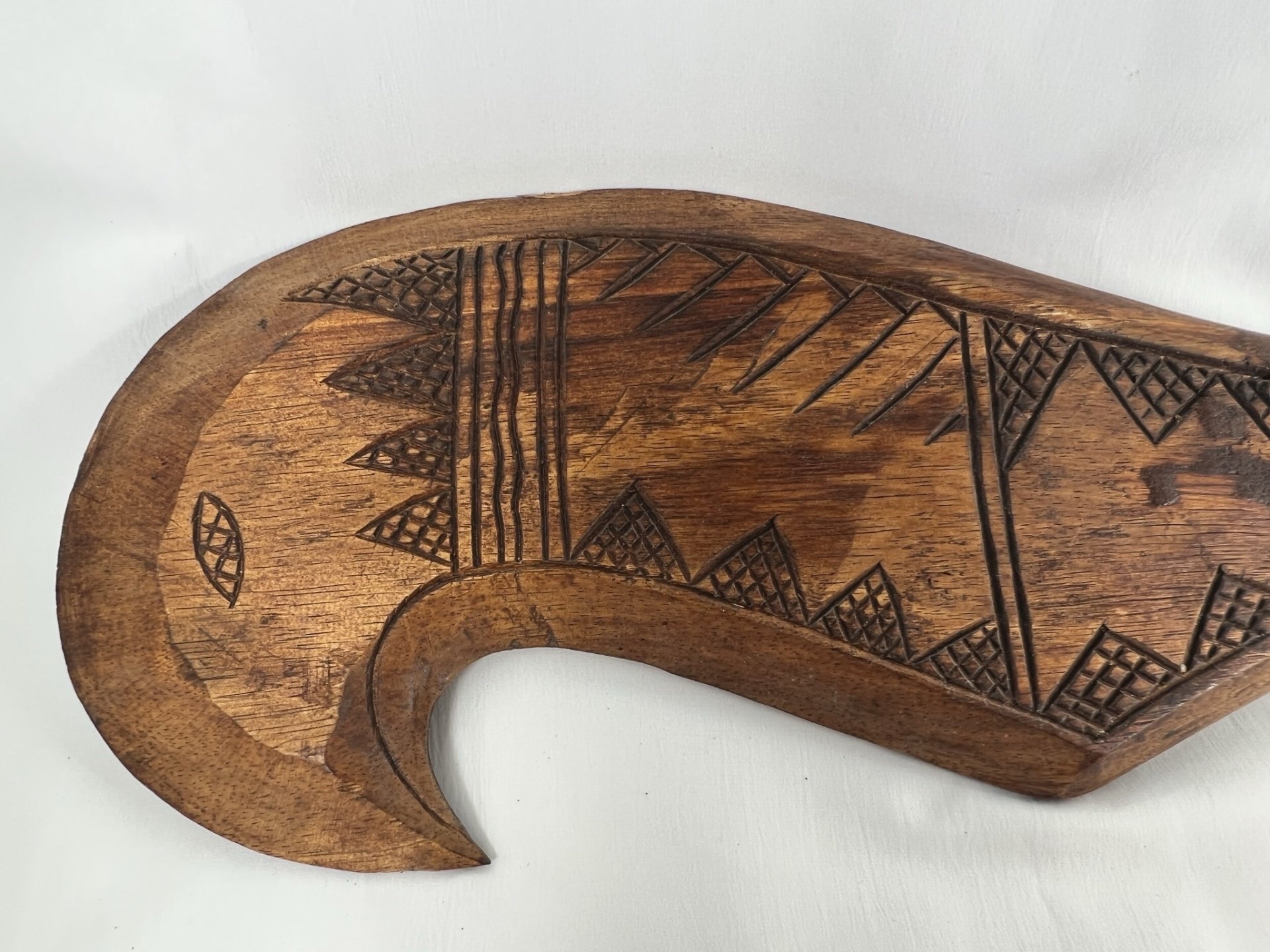 Hawaiian-Polynesian Hand Carved Wood War Club 20