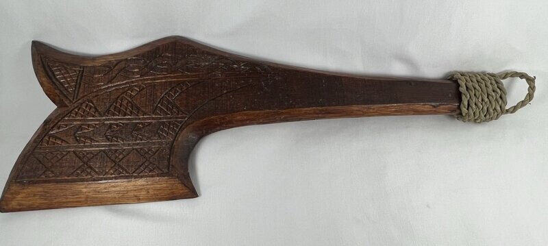 Hawaiian-Polynesian Hand Carved Wood War Club 20" Style 5