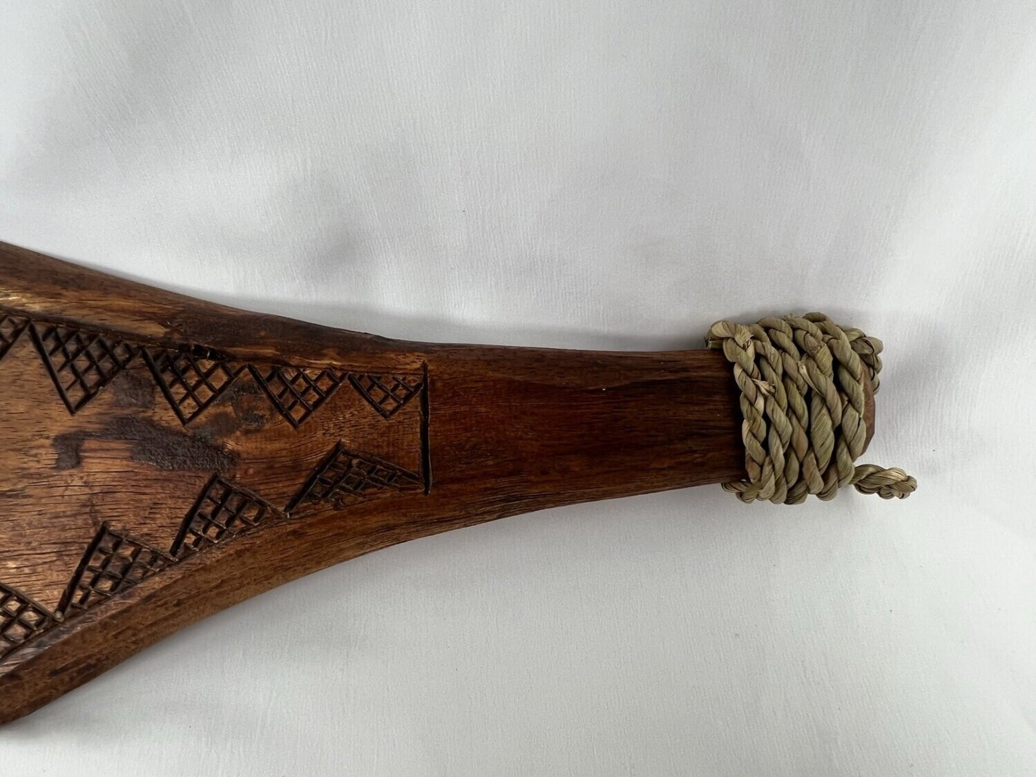 Hawaiian-Polynesian Hand Carved Wood War Club 20