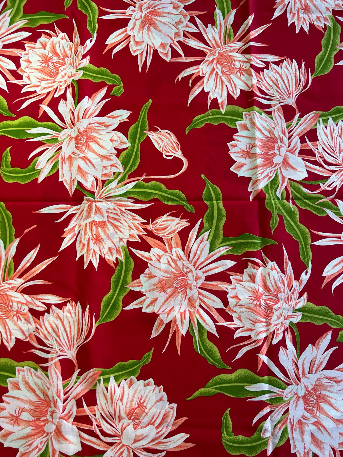 Poly/Cotton Fabric, design: Red with Flower