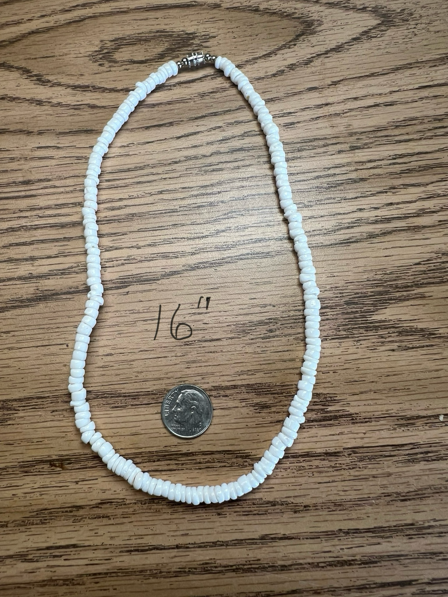 Off White Natural Puka Shell Necklace (2 Sizes)