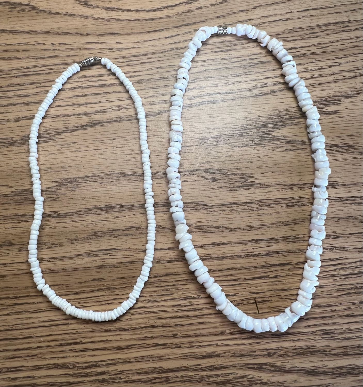 Off White Natural Puka Shell Necklace (2 Sizes)