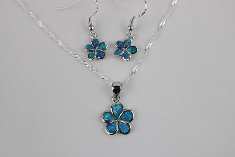 Sterling Silver Fire Opal Jewelry Sets