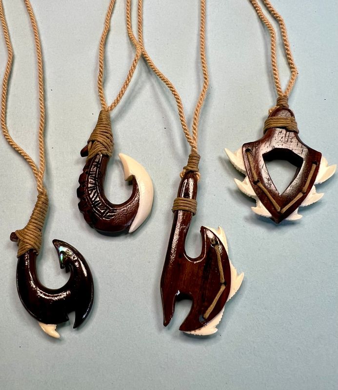 Pacific Teak Hawaiian Style Wood Necklaces