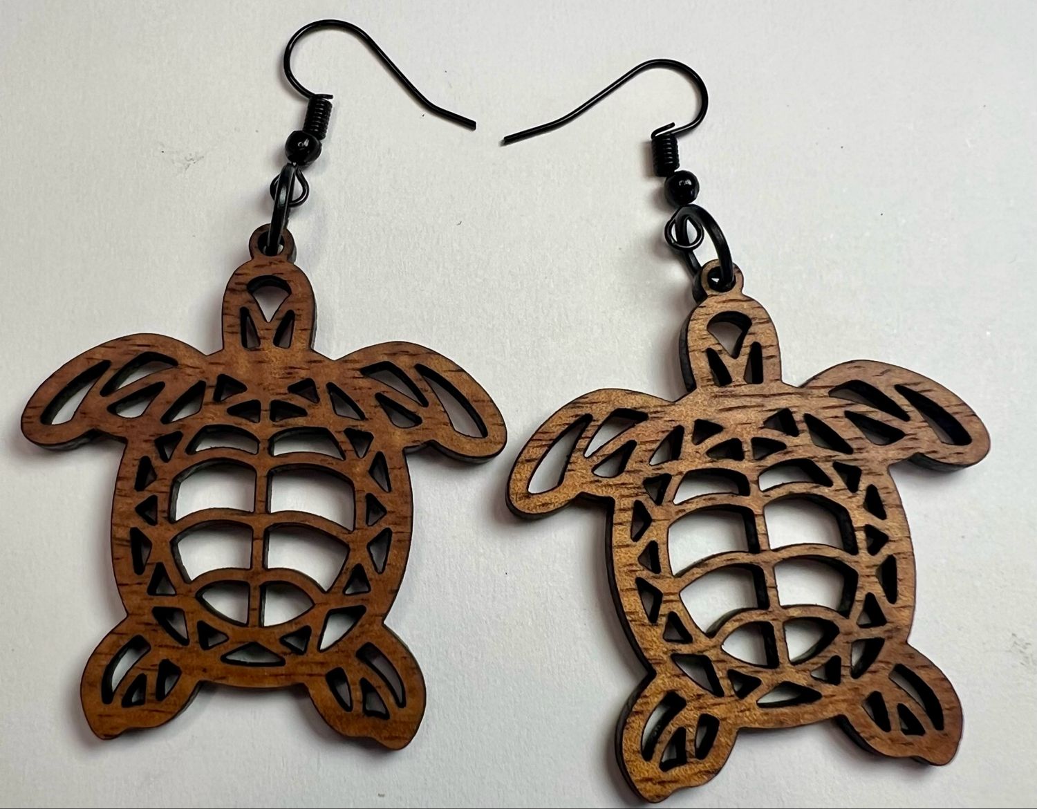 Honu Koa Dangle Earrings