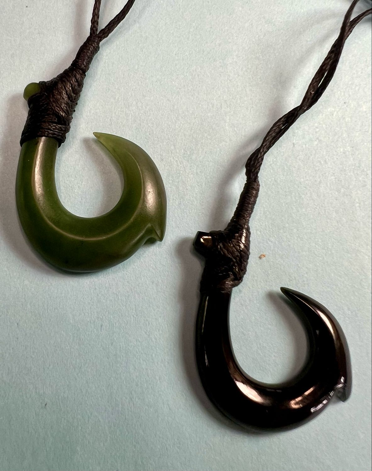 Jade Fish Hook Necklace (2 Colors)