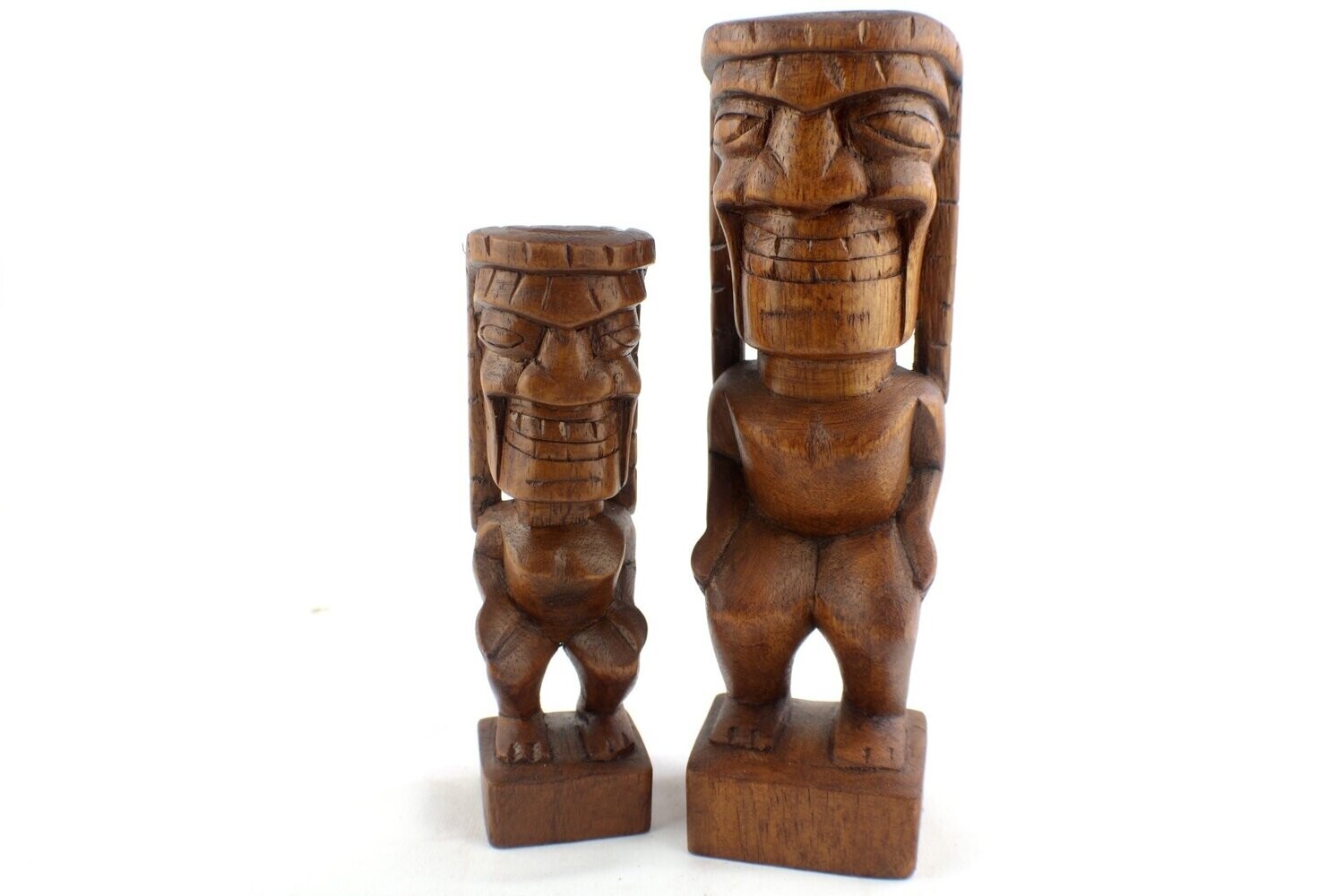 Hand Carved Hawaiian Ku Tiki (2 Sizes)