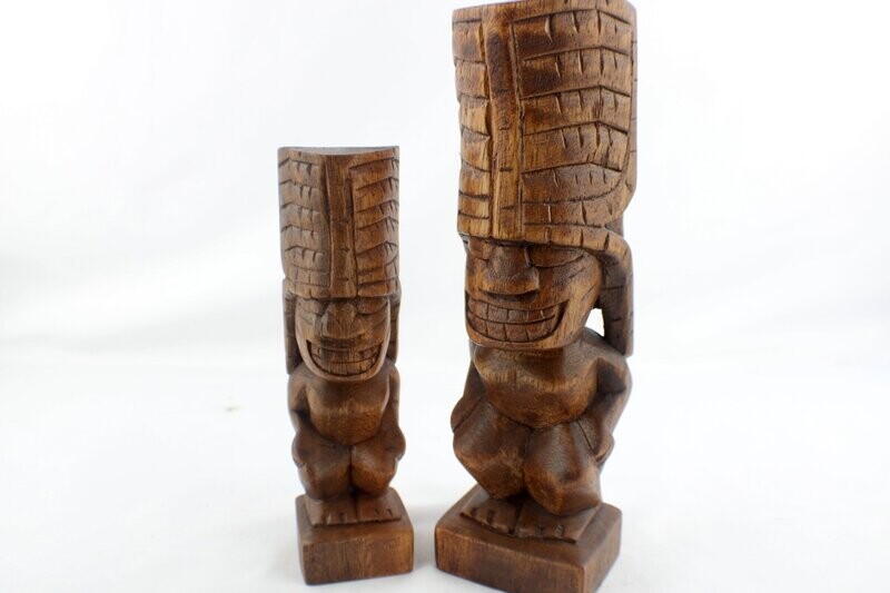 Hand Carved Hawaiian Kane Tiki (2 Sizes)