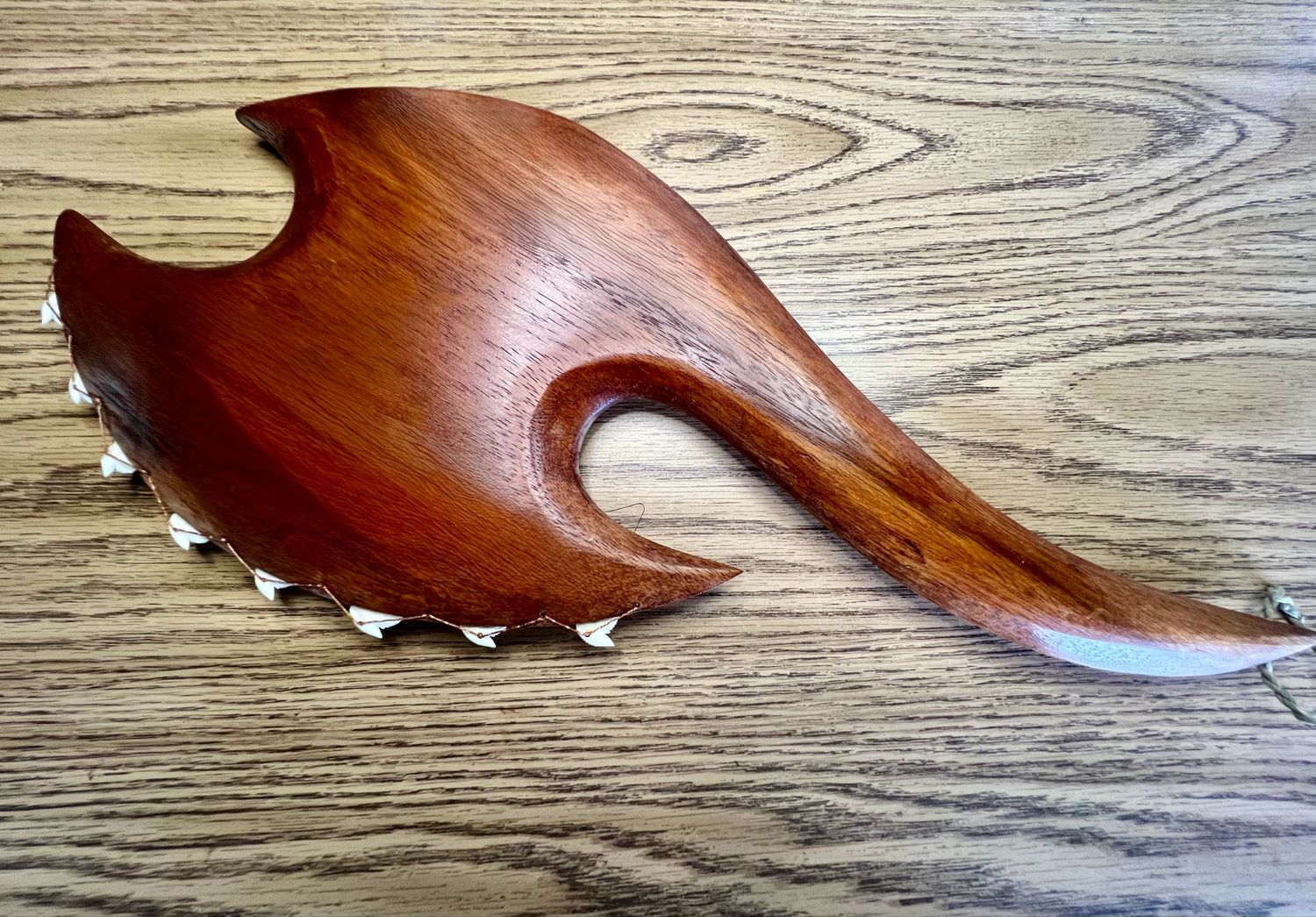 Hawaiian Polynesian Handmade War Club with Shark Teeth 20"