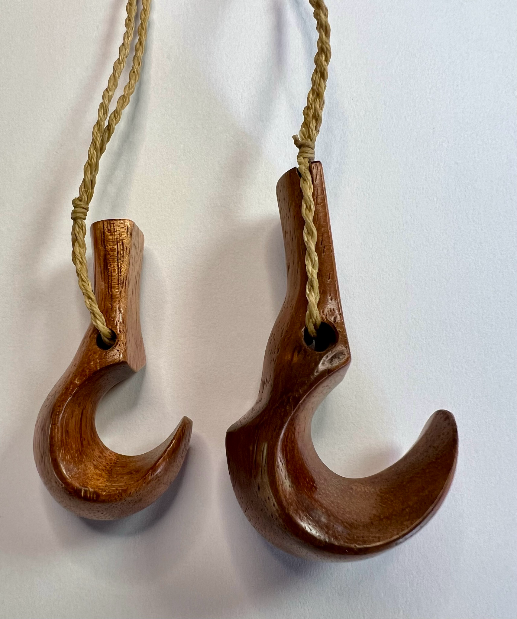 Koa Wood Lei Niho Palaoa - Royal Pendant (2 sizes)