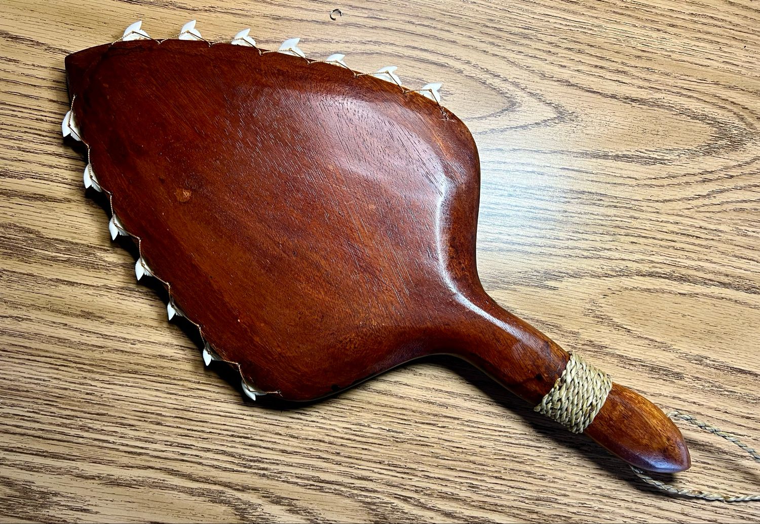 Hawaiian Polynesian Handmade War Club with Shark Teeth 18"