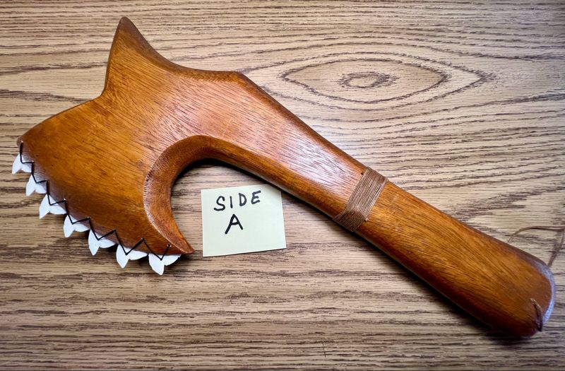 Hawaiian Polynesian Handmade War Club with Shark Teeth 16"