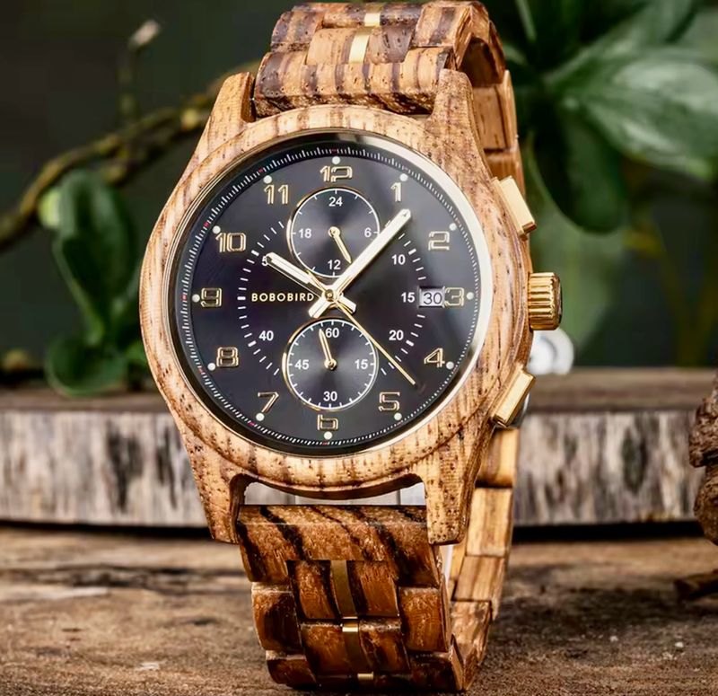 Luxury Wooden Watch for Men 3 Movement with Luminous Hands Luxury Wooden Watch for Men 3 Movement with Luminous Hands