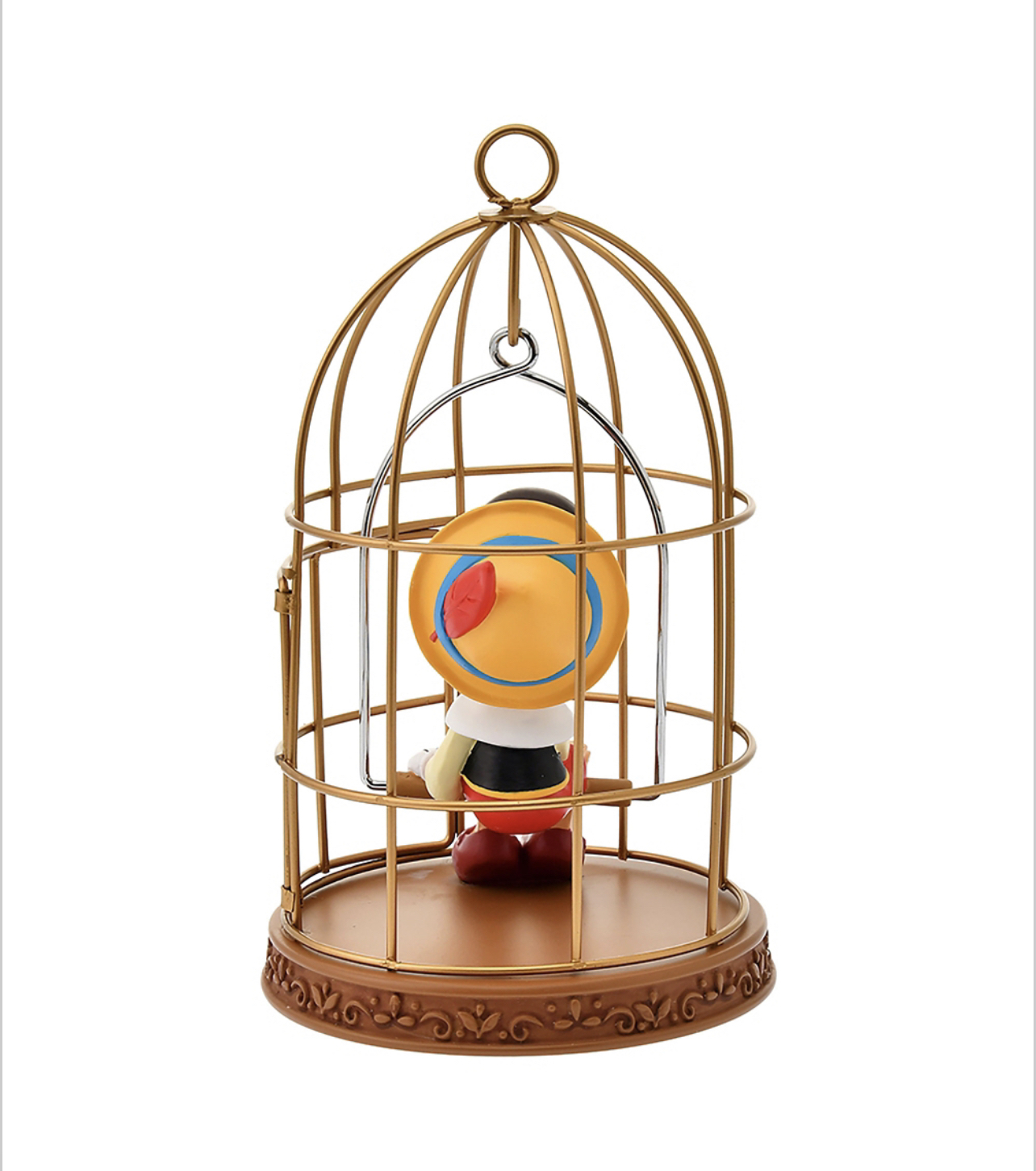 DISNEY STORE PINOCCHIO & JIMINY CRICKET FIGURE Story Collection Revival BIRDCAGE